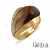 Золотое кольцо с дымчатым кварцем