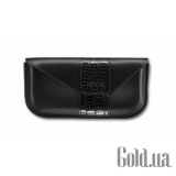 Constellation horizontal case in black calf leather with lizard print detailing 0279549